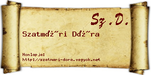 Szatmári Dóra névjegykártya